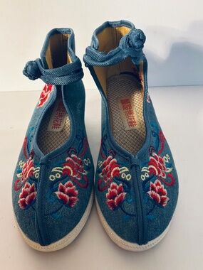 Boho Embroidered Floral Shoes
